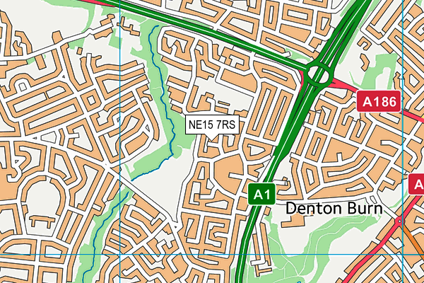 NE15 7RS map - OS VectorMap District (Ordnance Survey)