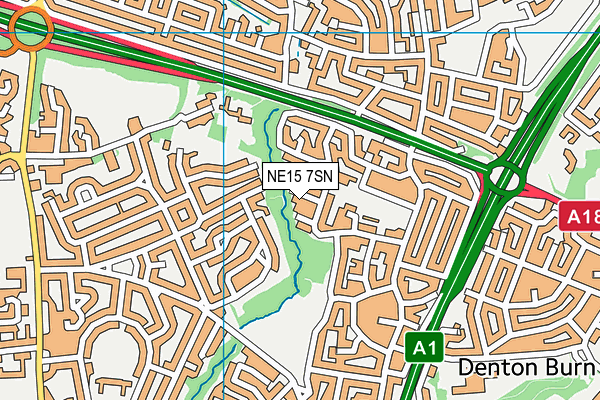 NE15 7SN map - OS VectorMap District (Ordnance Survey)