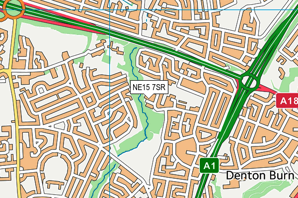 NE15 7SR map - OS VectorMap District (Ordnance Survey)