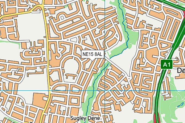 NE15 8AL map - OS VectorMap District (Ordnance Survey)