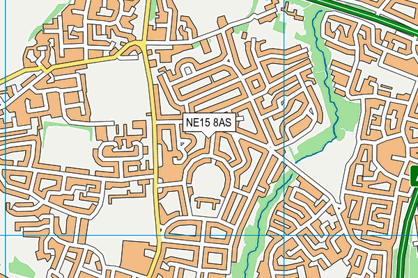NE15 8AS map - OS VectorMap District (Ordnance Survey)