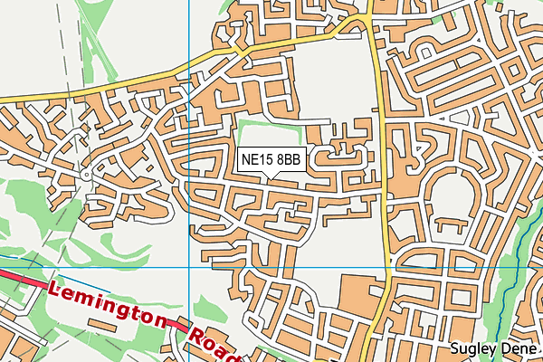 NE15 8BB map - OS VectorMap District (Ordnance Survey)