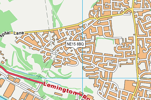 NE15 8BQ map - OS VectorMap District (Ordnance Survey)