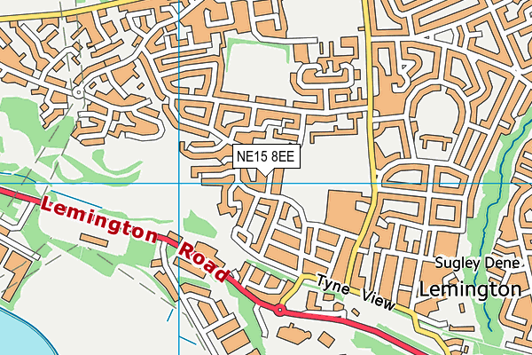 NE15 8EE map - OS VectorMap District (Ordnance Survey)