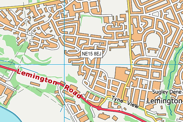 NE15 8EJ map - OS VectorMap District (Ordnance Survey)