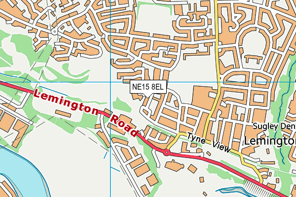 NE15 8EL map - OS VectorMap District (Ordnance Survey)