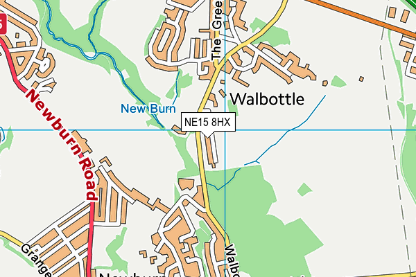 NE15 8HX map - OS VectorMap District (Ordnance Survey)