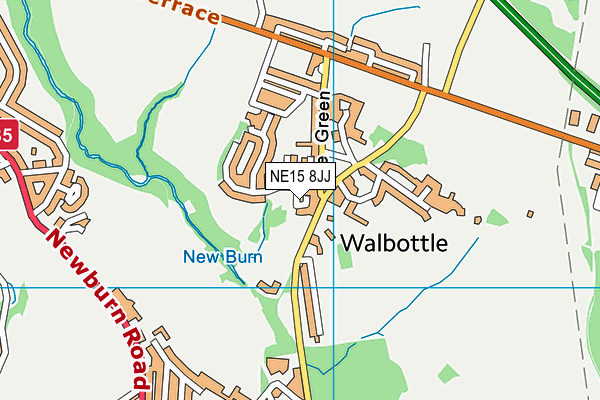 NE15 8JJ map - OS VectorMap District (Ordnance Survey)