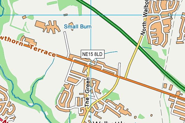 NE15 8LD map - OS VectorMap District (Ordnance Survey)
