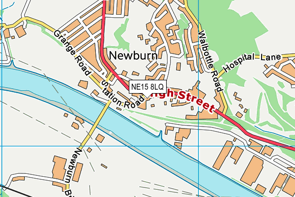 NE15 8LQ map - OS VectorMap District (Ordnance Survey)