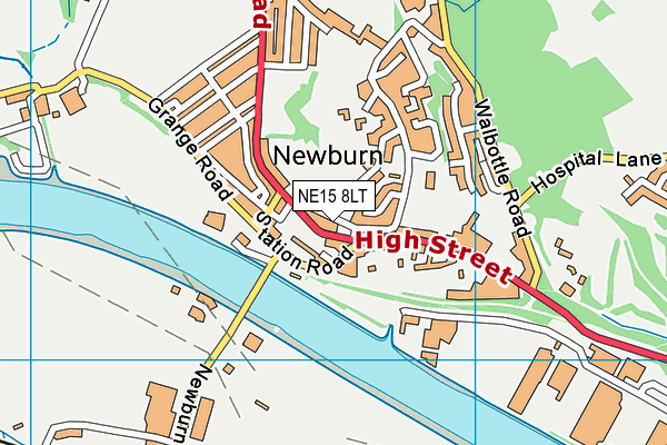 NE15 8LT map - OS VectorMap District (Ordnance Survey)