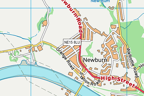 NE15 8LU map - OS VectorMap District (Ordnance Survey)