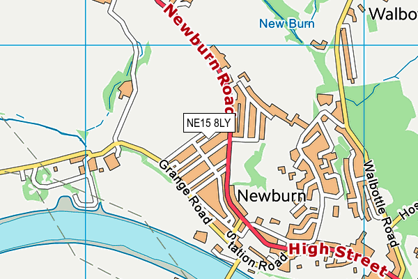 NE15 8LY map - OS VectorMap District (Ordnance Survey)