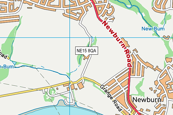 NE15 8QA map - OS VectorMap District (Ordnance Survey)