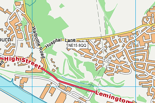 NE15 8QQ map - OS VectorMap District (Ordnance Survey)