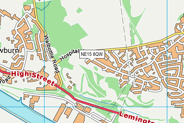 NE15 8QW map - OS VectorMap District (Ordnance Survey)