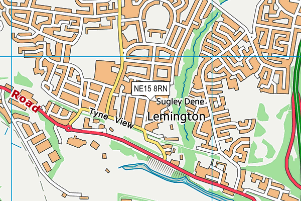 NE15 8RN map - OS VectorMap District (Ordnance Survey)