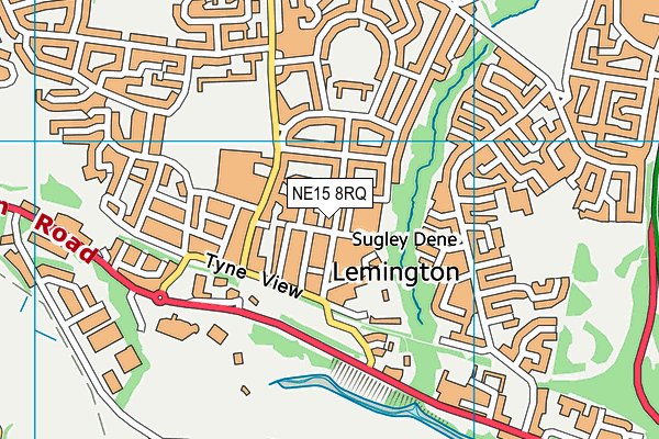 NE15 8RQ map - OS VectorMap District (Ordnance Survey)