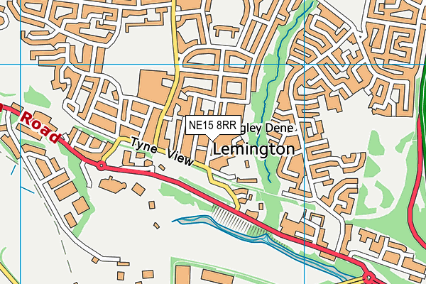 Lemington Riverside Primary School map (NE15 8RR) - OS VectorMap District (Ordnance Survey)