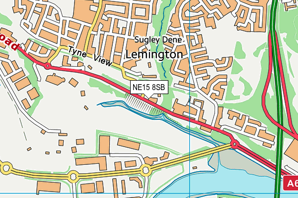 NE15 8SB map - OS VectorMap District (Ordnance Survey)