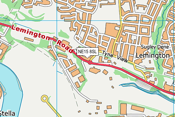 NE15 8SL map - OS VectorMap District (Ordnance Survey)