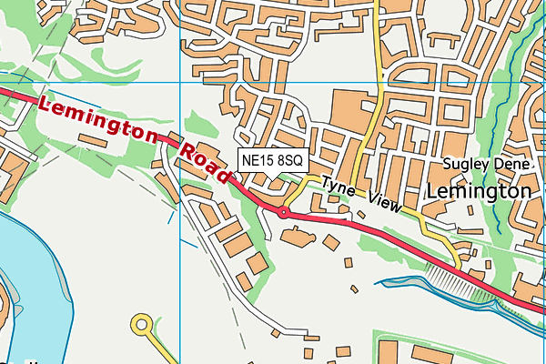 NE15 8SQ map - OS VectorMap District (Ordnance Survey)