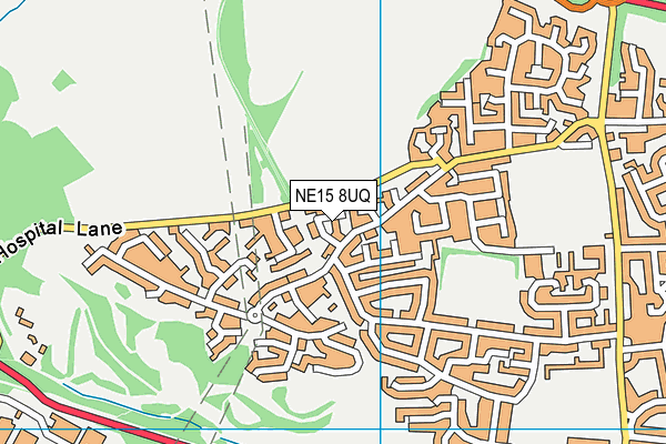 NE15 8UQ map - OS VectorMap District (Ordnance Survey)