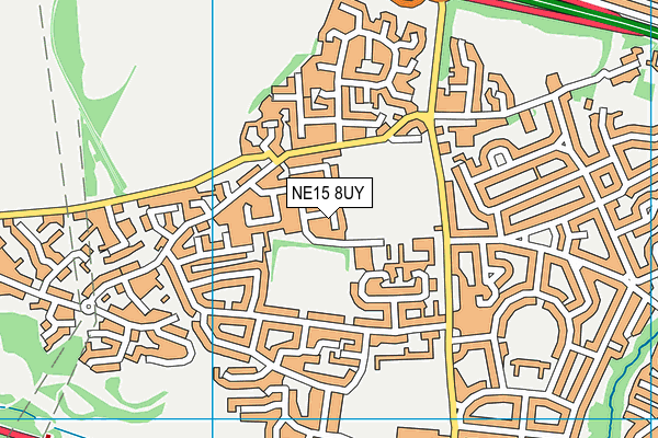 NE15 8UY map - OS VectorMap District (Ordnance Survey)