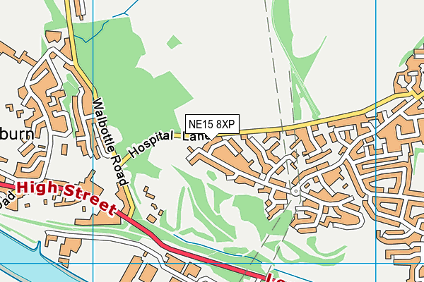 NE15 8XP map - OS VectorMap District (Ordnance Survey)