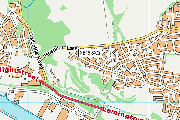 NE15 8XQ map - OS VectorMap District (Ordnance Survey)