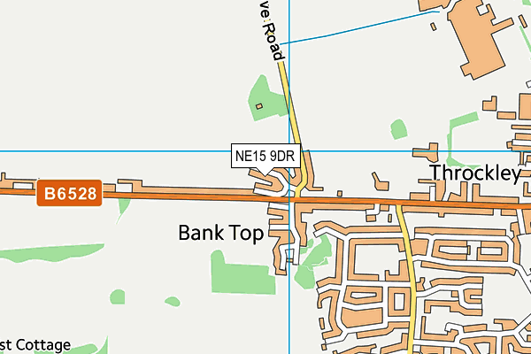 NE15 9DR map - OS VectorMap District (Ordnance Survey)