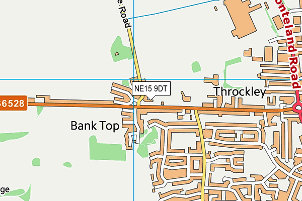NE15 9DT map - OS VectorMap District (Ordnance Survey)