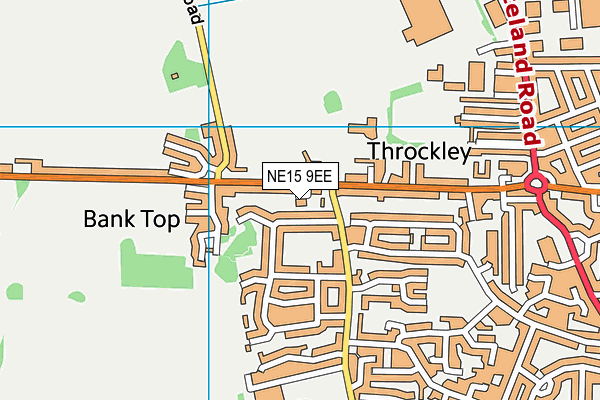 NE15 9EE map - OS VectorMap District (Ordnance Survey)