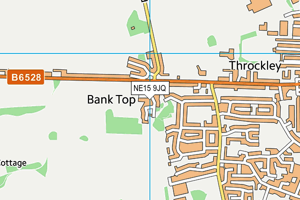 NE15 9JQ map - OS VectorMap District (Ordnance Survey)