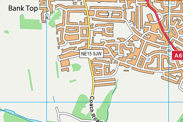 NE15 9JW map - OS VectorMap District (Ordnance Survey)