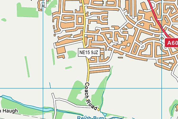 NE15 9JZ map - OS VectorMap District (Ordnance Survey)