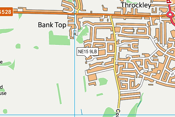 NE15 9LB map - OS VectorMap District (Ordnance Survey)