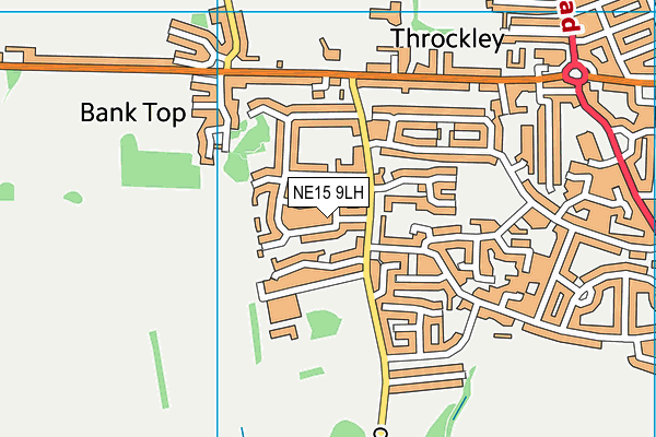 NE15 9LH map - OS VectorMap District (Ordnance Survey)