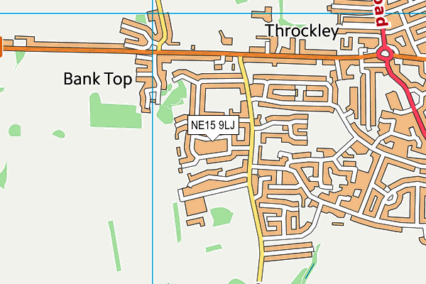 NE15 9LJ map - OS VectorMap District (Ordnance Survey)