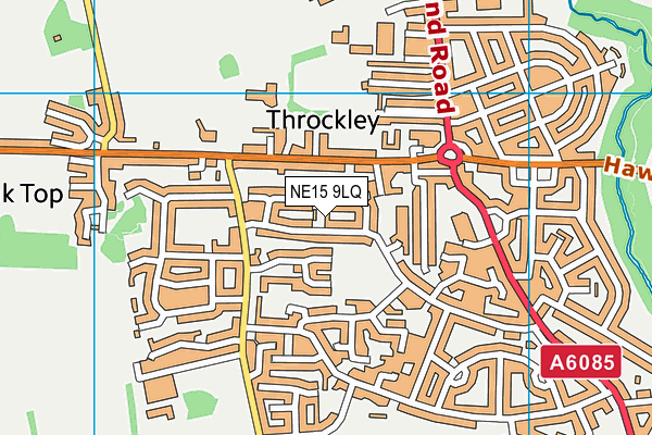 NE15 9LQ map - OS VectorMap District (Ordnance Survey)