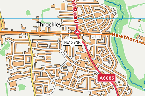 NE15 9NR map - OS VectorMap District (Ordnance Survey)