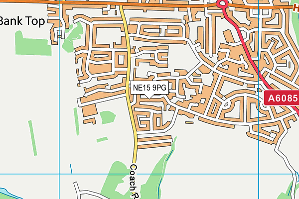 NE15 9PG map - OS VectorMap District (Ordnance Survey)