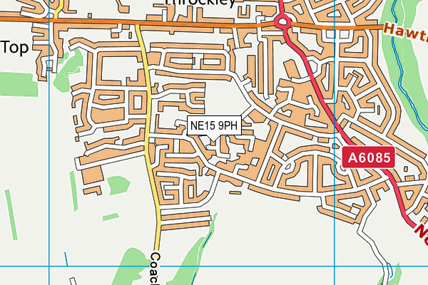 NE15 9PH map - OS VectorMap District (Ordnance Survey)