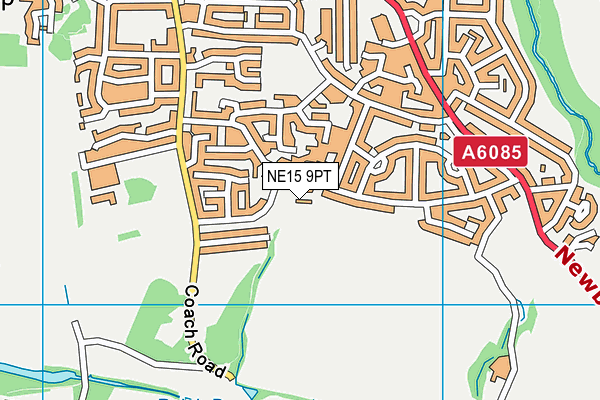 NE15 9PT map - OS VectorMap District (Ordnance Survey)