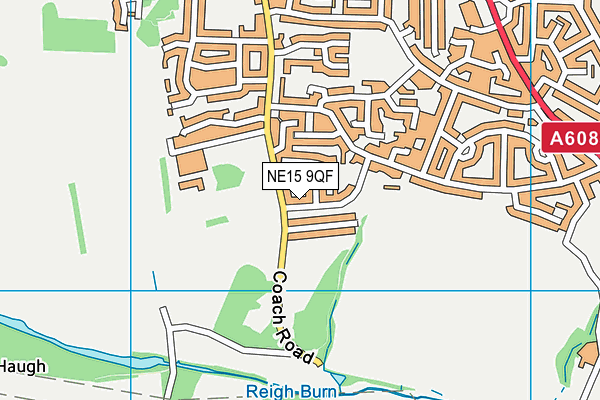 NE15 9QF map - OS VectorMap District (Ordnance Survey)
