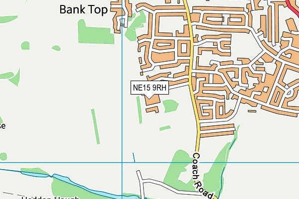 NE15 9RH map - OS VectorMap District (Ordnance Survey)
