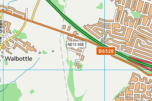 NE15 9SE map - OS VectorMap District (Ordnance Survey)