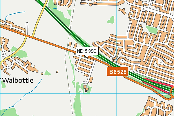 NE15 9SQ map - OS VectorMap District (Ordnance Survey)