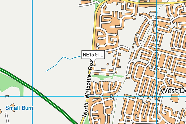 NE15 9TL map - OS VectorMap District (Ordnance Survey)