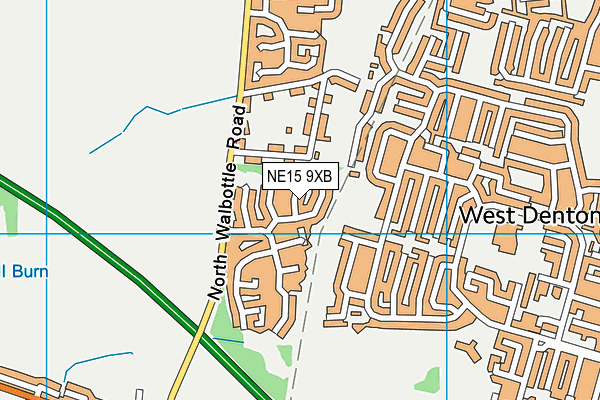 NE15 9XB map - OS VectorMap District (Ordnance Survey)